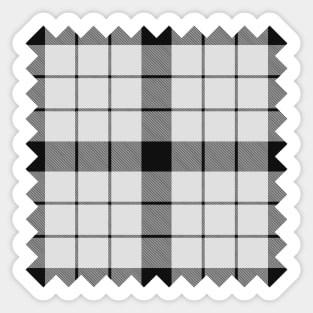 Clan MacFarlane Black and White Tartan Sticker